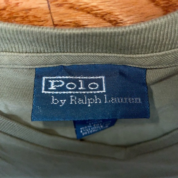 Ralph Lauren Olive Green V-Neck Shirt - Size Medium - Picture 4 of 6